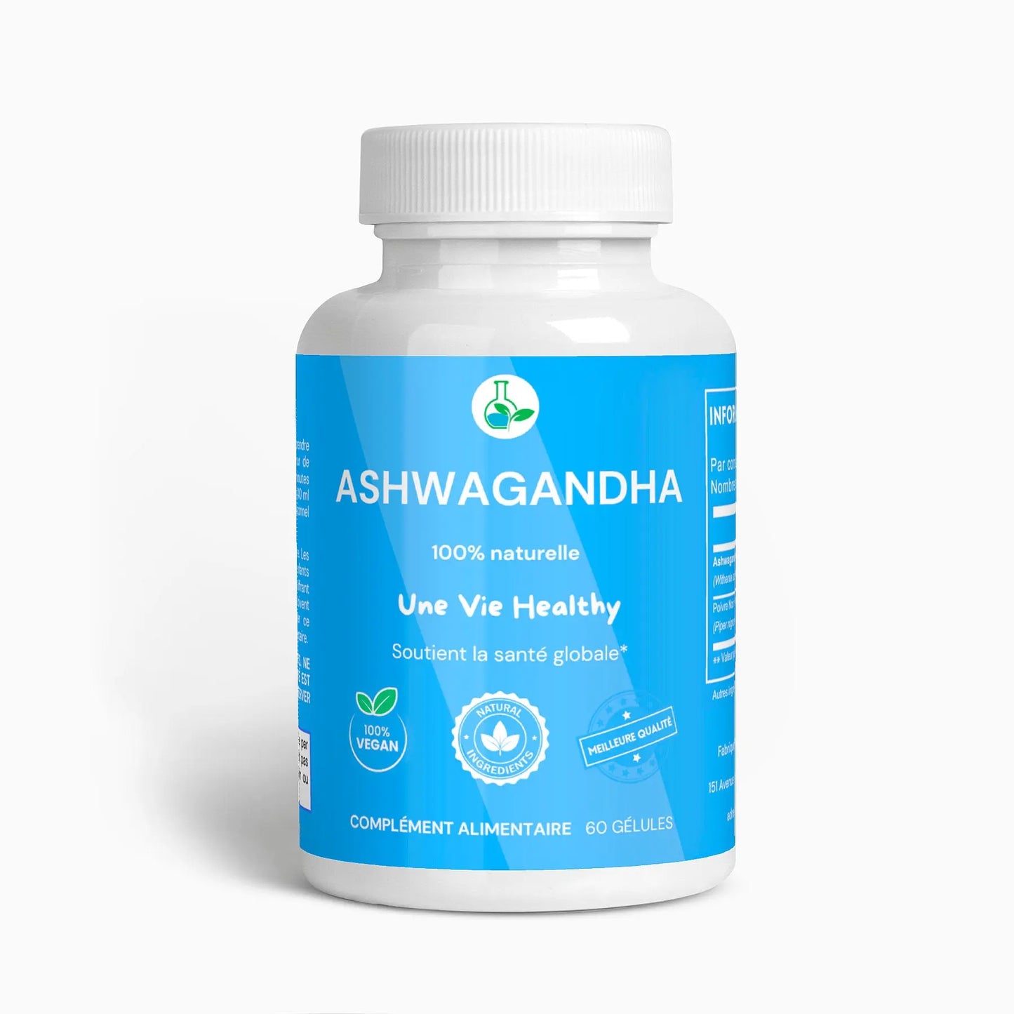 Gélules d'Ashwagandha 100% Naturelle Une Vie Healthy