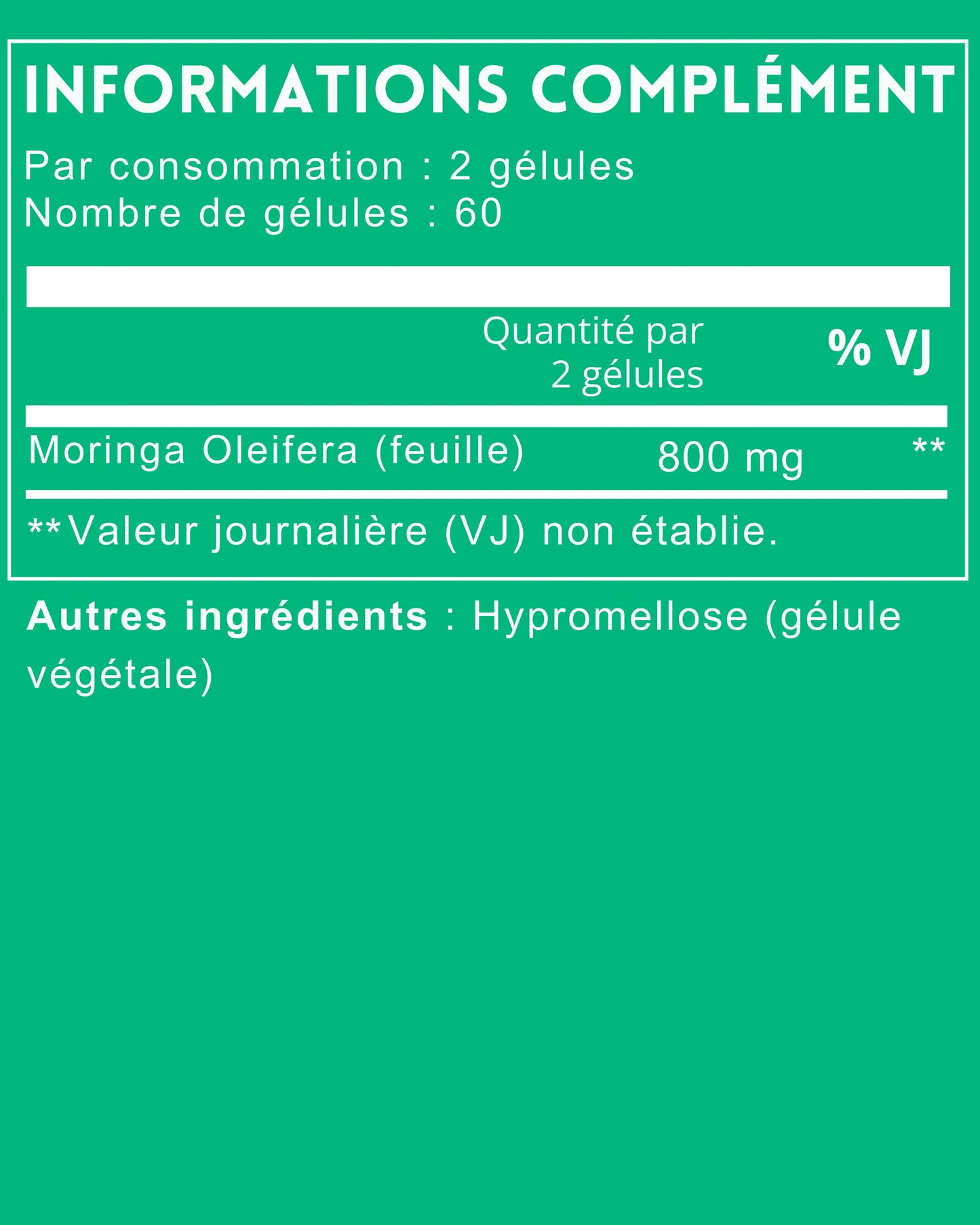 Gélules de Moringa Naturelle Ma boutique