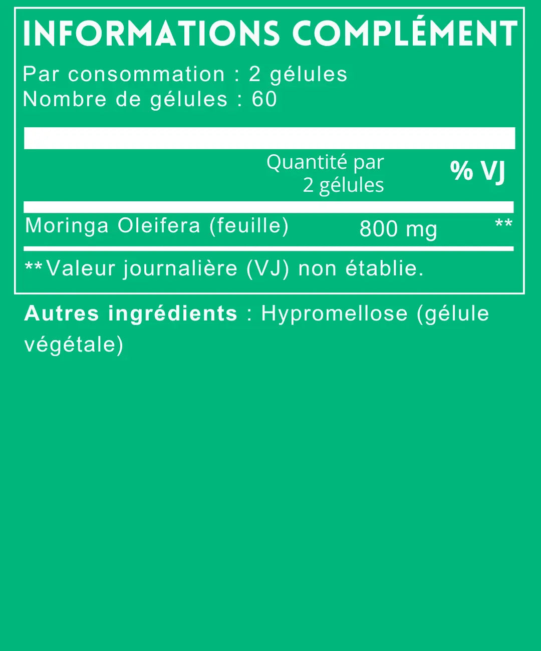 Moringa Pure Une Vie Healthy