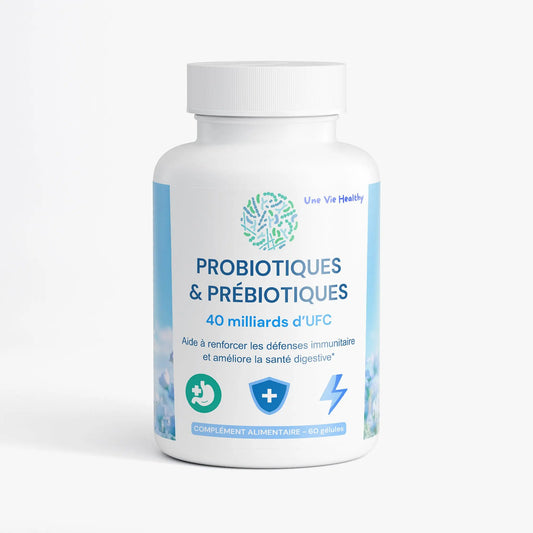 Probiotiques 40 Milliards avec Prébiotiques Une Vie Healthy