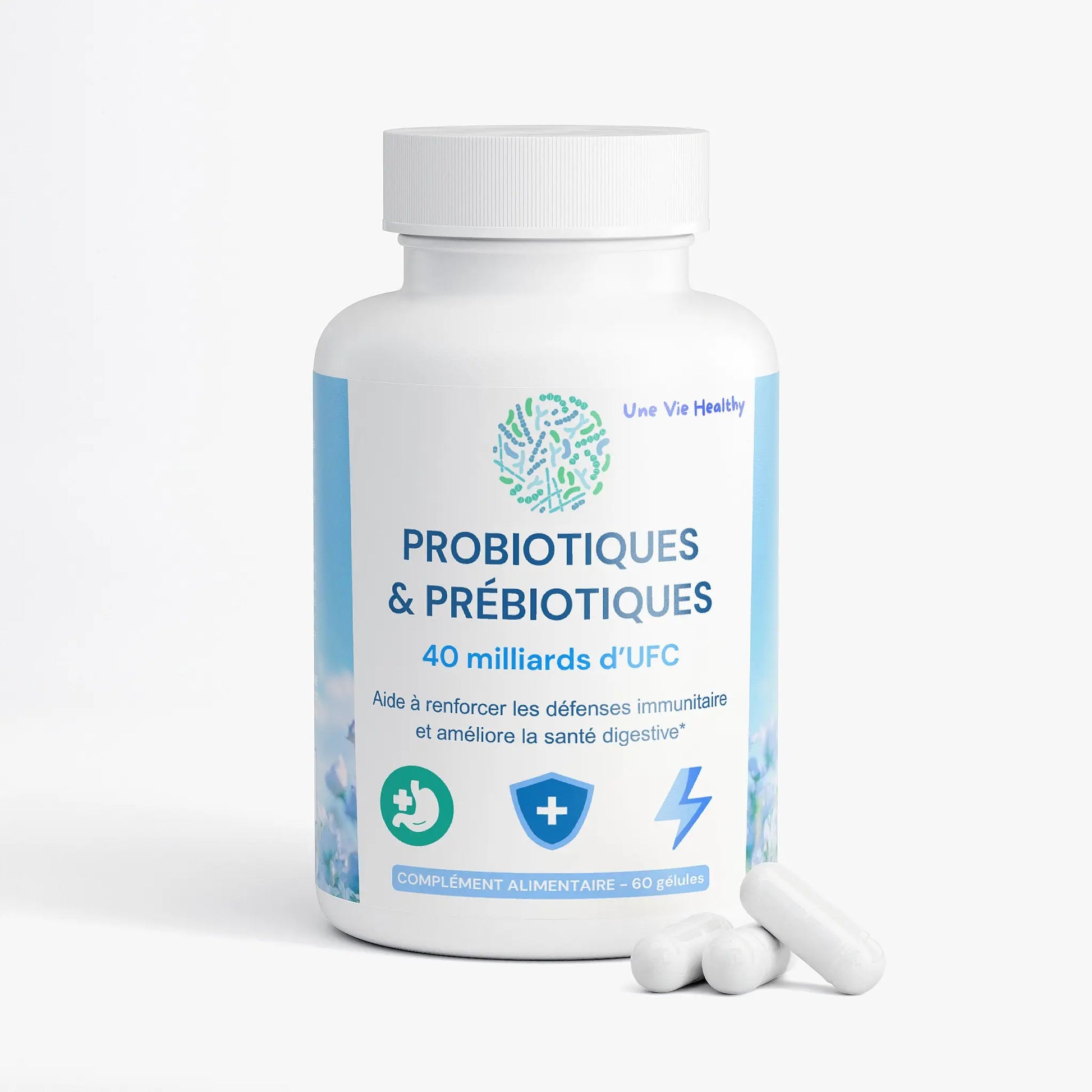 Probiotiques 40 Milliards avec Prébiotiques Une Vie Healthy