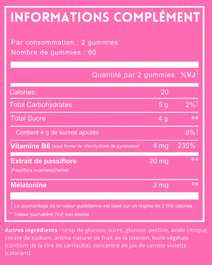 Gummies Sommeil à la Mélatonine (2mg) Ma boutique